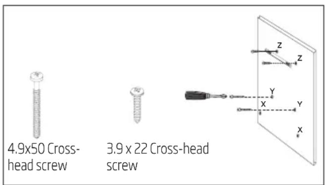 BEKO HCA63640Z - Installing the hanger screws - 1