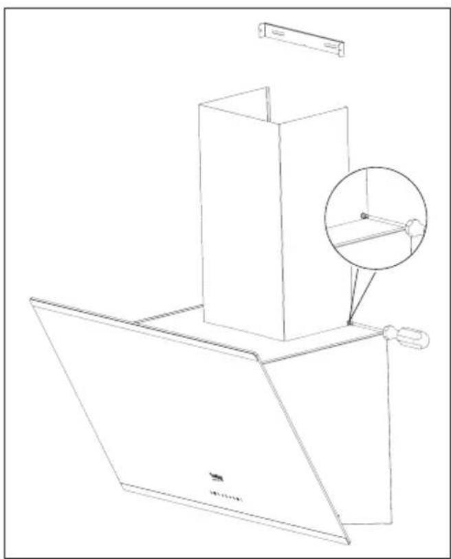 BEKO HCA63640Z - Abzugsschacht installieren - 1