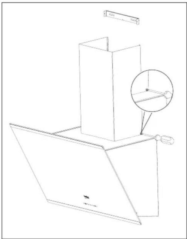 BEKO HCA63640Z - Montaggio del tubo della cappa - 1