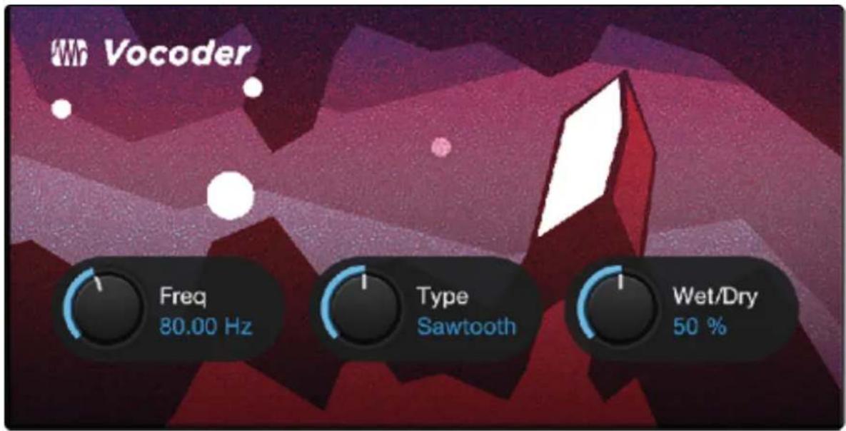 WBD Vocoder Freq 80.00 Hz Type Sawtooth Wet/Dry 50 %