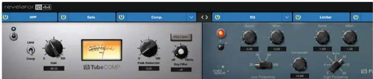 revelator 1044 HPF Gate Comp. Limit Comp 0 100 Qam 48.00 TubeCOMP 0 100 Peak Reduction 0.00 Key Filter off 1kHz Key Clater EQ Boost After 0.00 0.00 Boost After 30 60 Bandwidths 1.50 1.50 20 100 Low Frequency 10.06 High Frequency Limiter scato SPACE 5 10 4 12 2 16