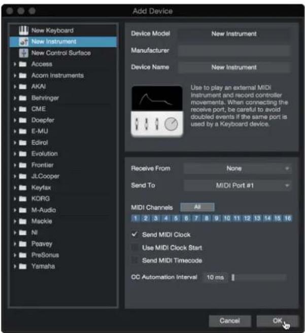 PRESONUS Revelator io44 - Configuration d'un module de sons MIDI externe depuis la page d'accueil - 2
