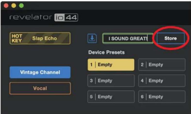 revelator io 44 HOT KEY Slap Echo I SOUND GREAT! Store Device Presets 1 | Empty 2 | Empty Vintage Channel 3 | Empty 4 | Empty Vocal 5 | Empty 6 | Empty