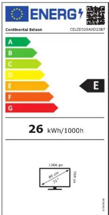 CONTINENTAL EDISON CELED32SAHD23B7 - ACCESSORIES : - 1