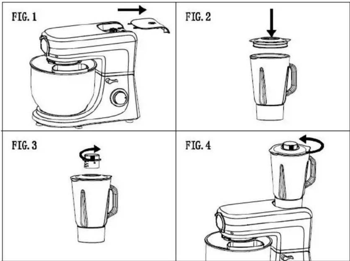 THOMSON THFP9714G - How to use the blender: - 1