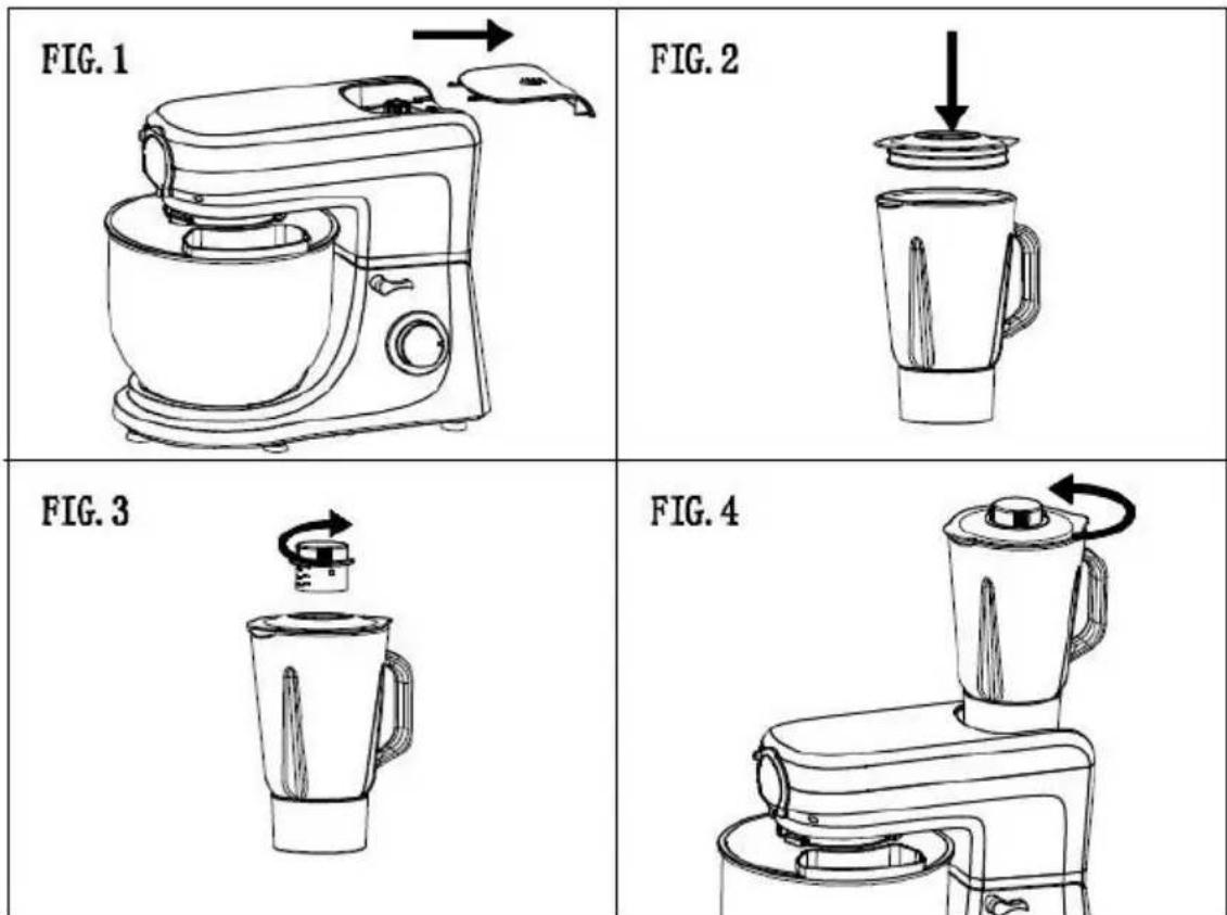 THOMSON THFP9714G - Hoe de blender te gebruiken: - 1
