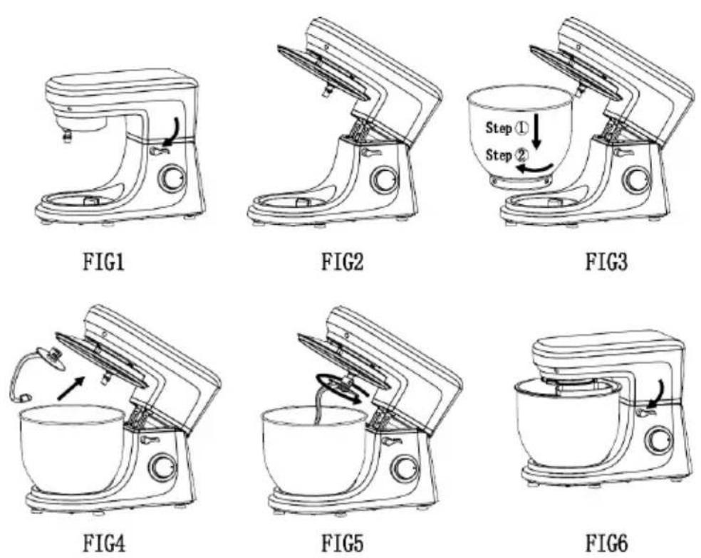 THOMSON THFP9714G - Using the mixing bowl - 1