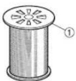 BROTHER 655D - Comment utiliser les disques bloque-bobines - 1