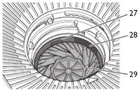 MELITTA AromaFresh Therm Pro - Disassembling and cleaning the grinding fineness regulator - 4