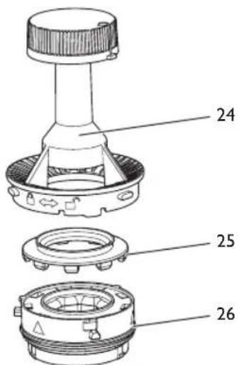 MELITTA AromaFresh Therm Pro - Demontazi czyszczenenie regulatora stopnia zmielenia - 3