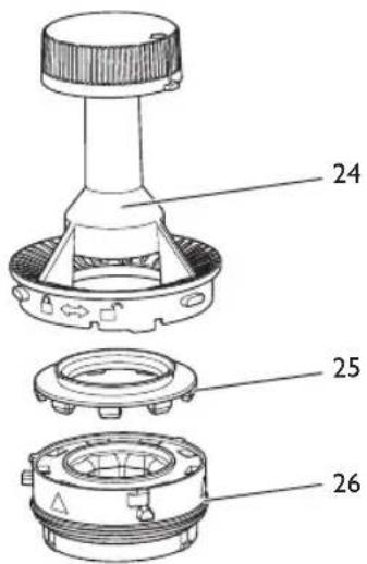 MELITTA AromaFresh Therm Pro - Desmontar y limpiar el regulador del grado de molienda - 3