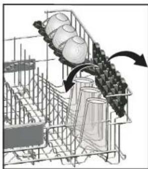 THOMSON TDW4714BK - Upper basket height adjustable rack - 1