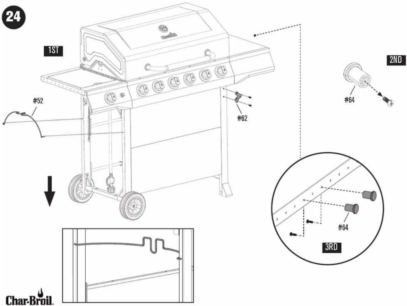 CHAR BROIL Performance 463259223 - CAUTION/ATTENTION/ADVERTENCIA - 2