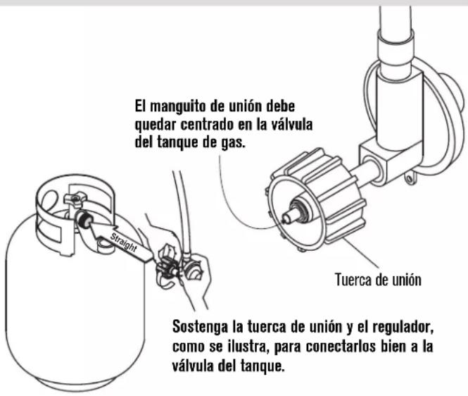 CHAR BROIL Performance 463259223 - Como conectar el regulador al tanque de gas propano - 3