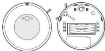 IROBOT Roomba Combo i5 - Nettoyage des capteurs de la cible visuelle de retour à la base, de la fenêtre IR et des contacts de chargement - 1