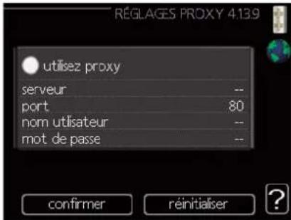 MITSUBISHI HSB140 - Menu 4.1.3.9 - réglages proxy - 1