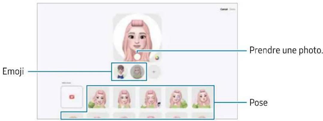 SAMSUNG Galaxy Tab S9 FE - Créer votre profil de contact avec un AR emoji - 1