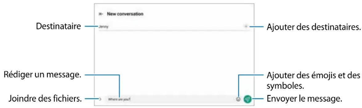 SAMSUNG Galaxy Tab S9 FE - Envoyer des messages - 1