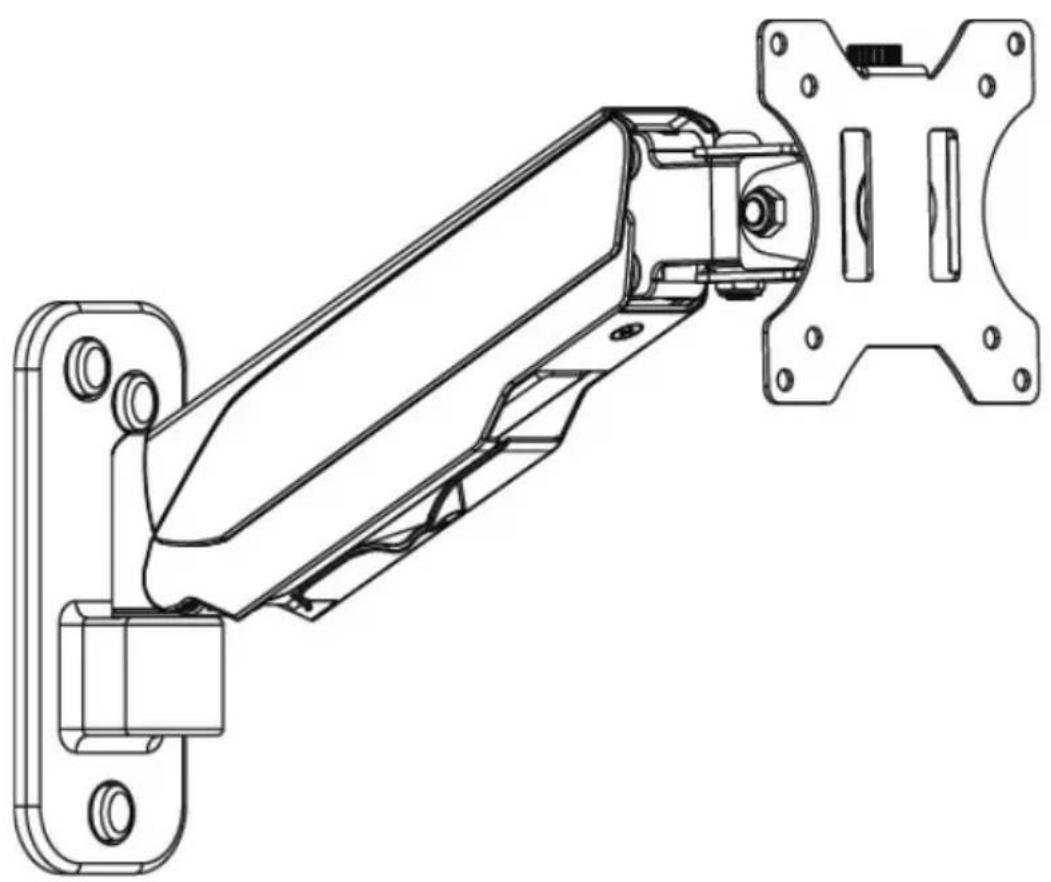 Digitus DA90396 - Universal Single Monitor Mount with Gas Spring, Wall Mount - 1