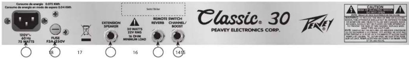 PEAVEY Delta Blues 210 - Classic® 30コントロールパネル - 2