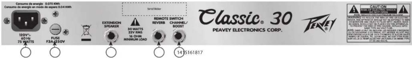 PEAVEY Delta Blues 210 - Classic® Panel de Control 30 - 2