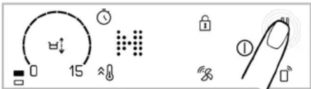Diagram showing a speedometer with directional arrows and a hand gesture, alongside icons for lock, lock, and Wi-Fi signals.