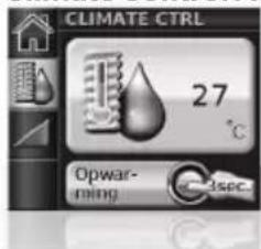 CLIMATE CTRL 27 °C Opwar- ming 1sec