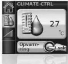 CLIMATE CTRL 27 °C Opvar- ning - cold