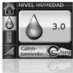NIVEL HUMEDAD 3,0 Calen- tamiento 3seg