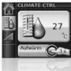 CLIMATE CTRL 27 °C Aufwarm 3 s