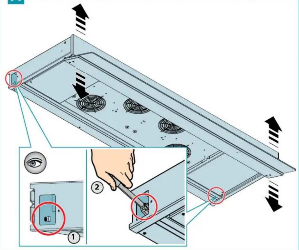 Technical diagram illustrating a device's internal structure and eye inspection, with numbered annotations for component identification.