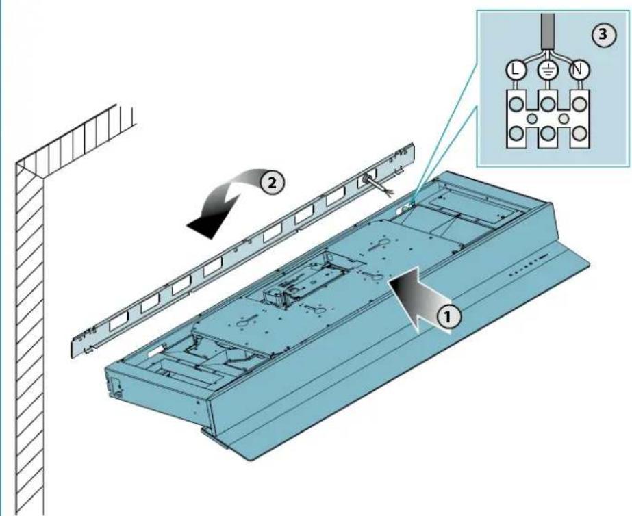 Technical diagram showing a structural assembly with labeled components and directional arrows indicating motion or force.