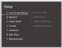 ONKYO TXNR6050 - Menu de configuration - 1