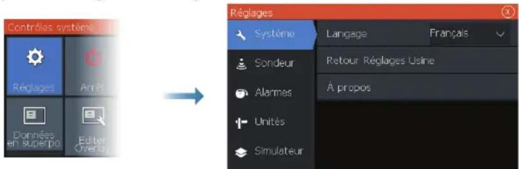 LOWRANCE Hook2 4x - Boîtes de dialogue paramètres - 1