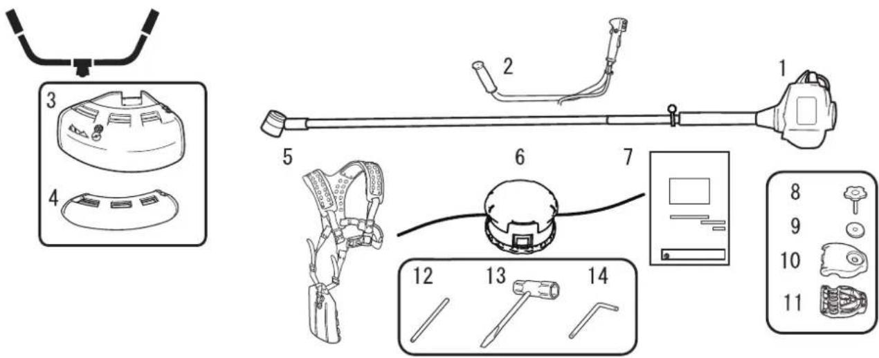 Shindaiwa T302TS - Packing list - 2