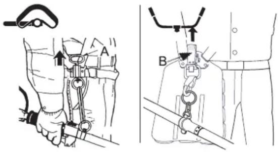 Shindaiwa T302TS - Uso della cinghia a spalla - 1