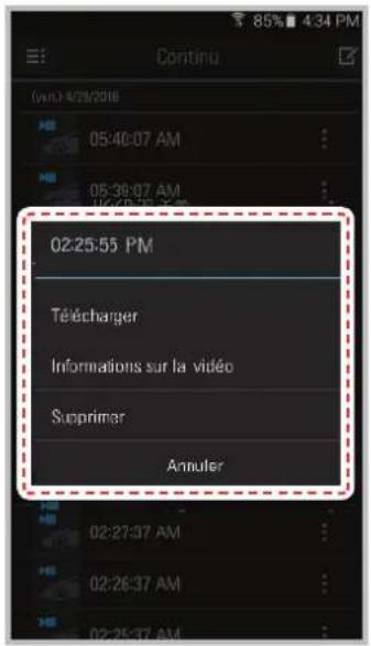 Thinkware X350 - ▶ Menu de la liste d'enregistrement - 1