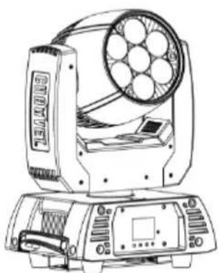 Chauvet Rogue R1 Wash - Montagediagram van het product - 2
