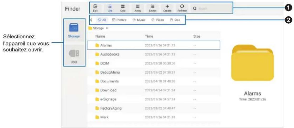 SHARP PNME432 - Application - Explorateur de fichiers - 1