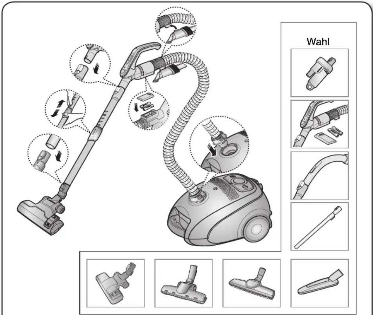 SAMSUNG VC05THNJGBB - Zusammenbau des Staubsaugers - 1
