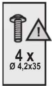 4 x Ø 4,2x35