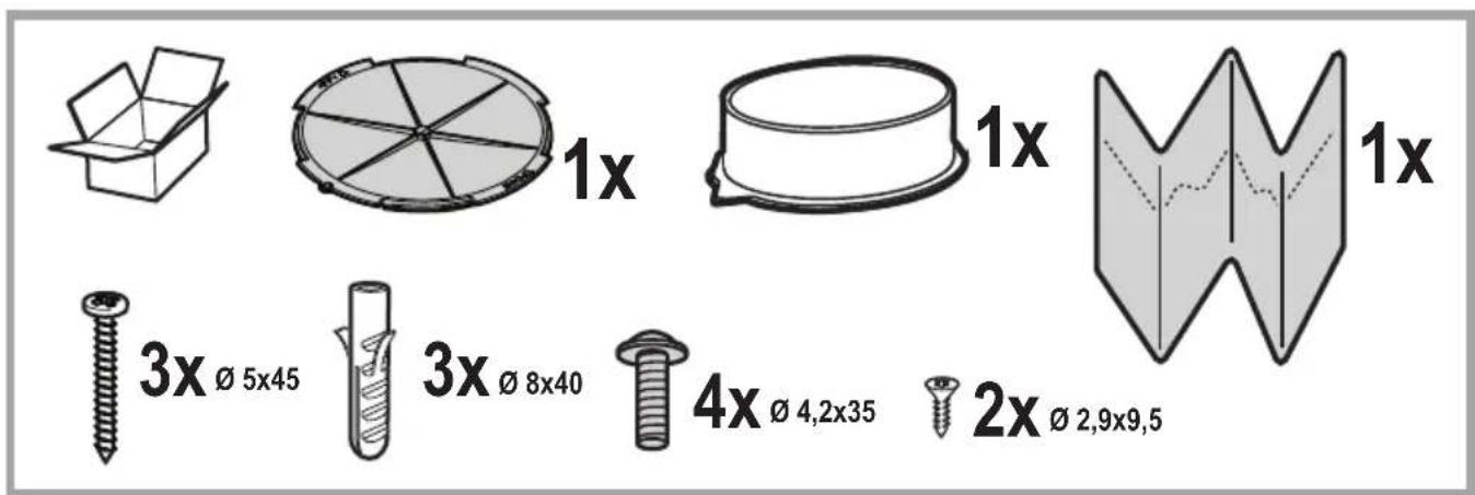 1x 1x 1x 3x Ø 5x45 3x Ø 8x40 4x Ø 4,2x35 2x Ø 2,9x9,5