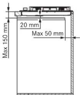 FRANKE FHSM 755 4G DC ON E - MINIMUM DIMENSIONS (MM) - 2