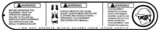 Maruyama EH230DSL - Safety Decals - 2