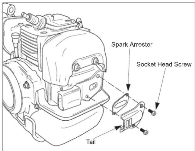 Maruyama EH230DSL - Spark Arrester Maintenance - 1