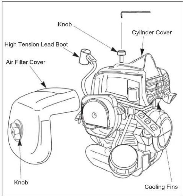 Maruyama EH230DSL - Cooling Fin Cleaning - 1