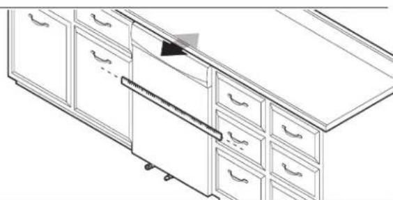 JENN-AIR JDPSS244PL - Align front of dishwasher with front of cabinet doors - 1