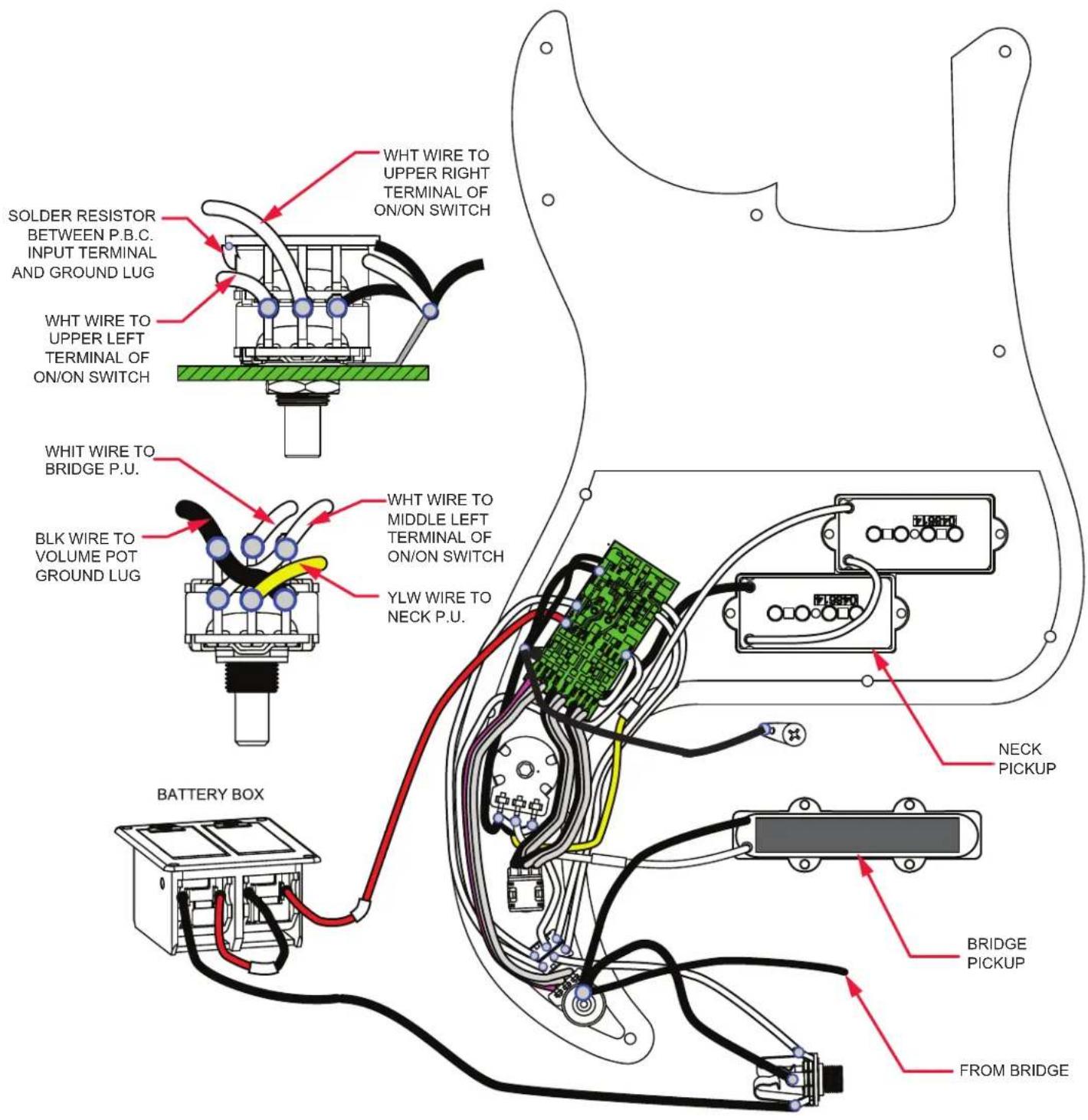 FENDER Player Plus Active Precision Bass - WIRING DIAGRAM - 1