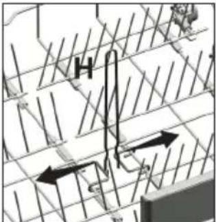 BEKO BDFN15440S - Tige à bouteilles du panier inférieur - 1