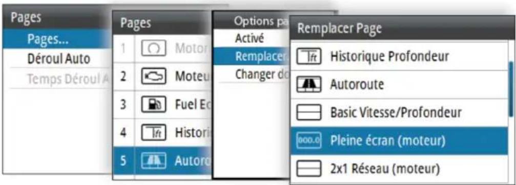 SIMRAD IS42J - Remplacement d'une page - 1